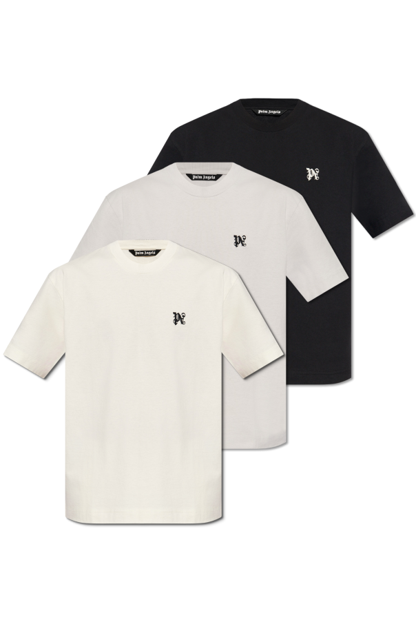Palm Angels Branded T-shirt three-pack