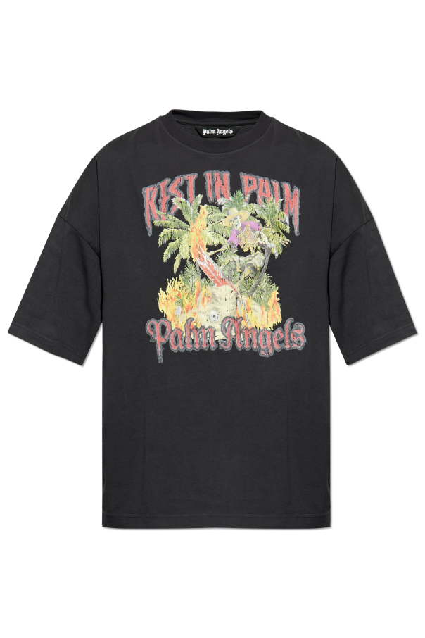T-shirt with colourful print od Palm Angels