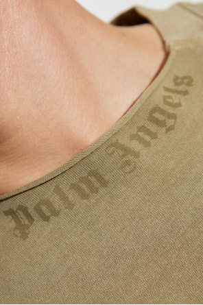 Palm Angels Camiseta com efeito `vintage`