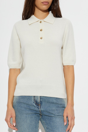 Balmain Wool polo shirt with short sleeves