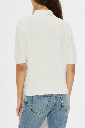 Balmain Wool polo shirt with short sleeves