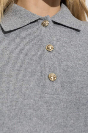 Balmain Wool polo shirt with short sleeves