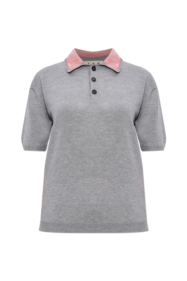 Polo with decorative collar od Marni