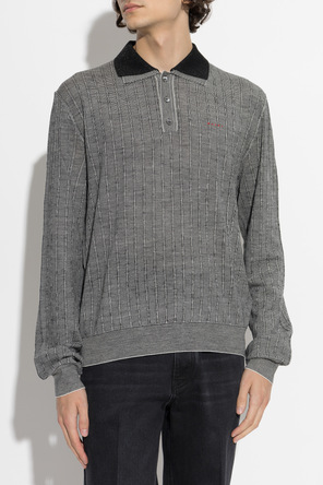 Marni Wool Long-Sleeve Polo Shirt