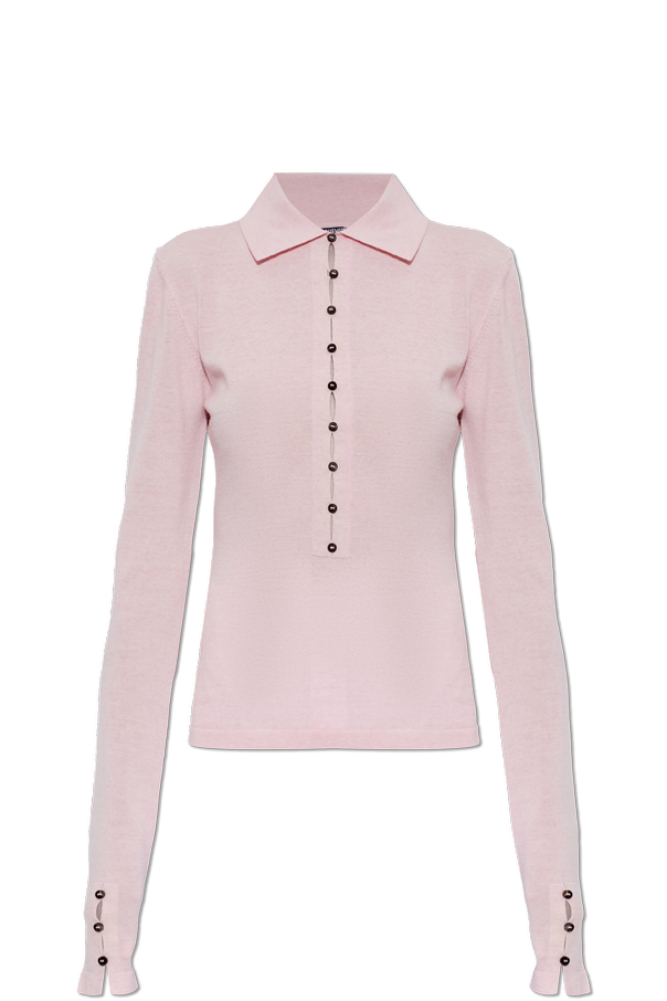 Wool polo 'Merino' with long sleeves od Jacquemus