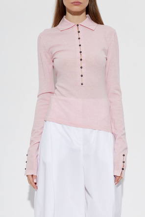 Jacquemus Vlněné polo ‘Merino’ s dlouhými rukávy