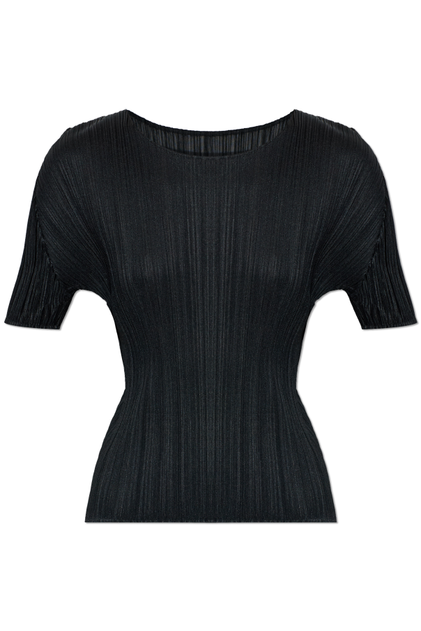 Pleated short-sleeve top od Pleats Please Issey Miyake