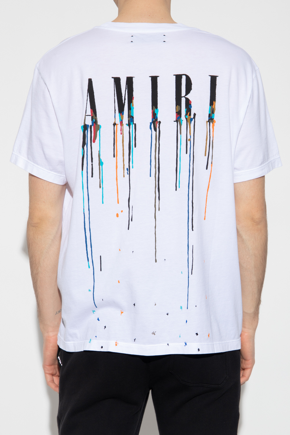 AMIRI Paint Splatter Gradient Logo Silk Twill Button-Up Shirt