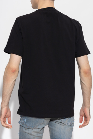 Amiri T-shirt Black Diamond Stacked Logo branco preto