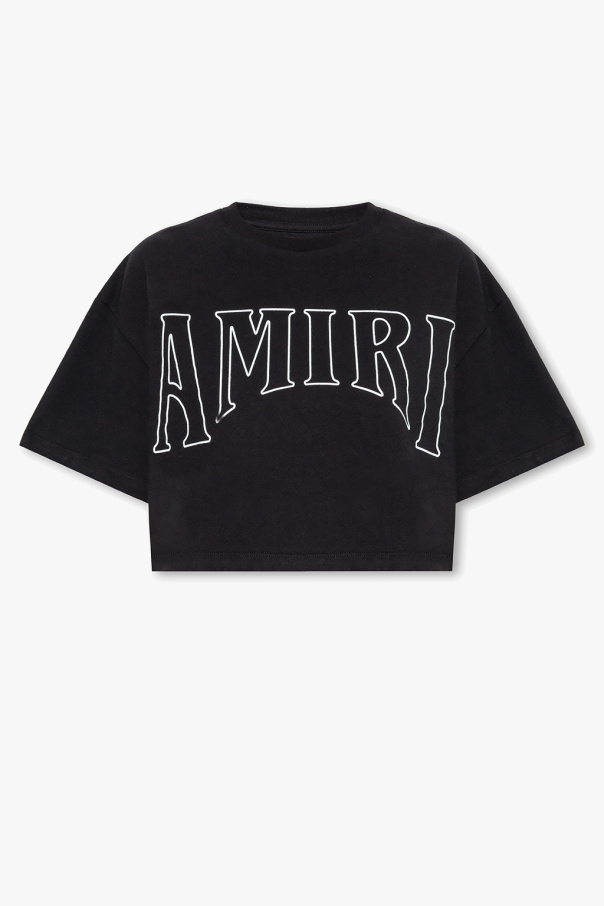 Amiri Sweatshirt two-pocket Essentials Embroidery Logo preto verde