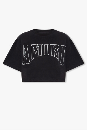 Cropped t-shirt with logo od Amiri