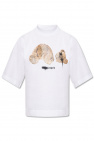 Love Moschino Grå t-shirt Down med logga