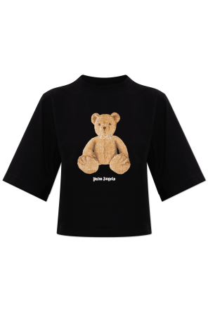 Cropped T-shirt with printed logo