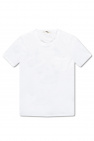 Man White T-shirt With Logo And Photographic Print