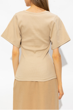 By Malene Birger ‘Lunai’ ribbed top with logo