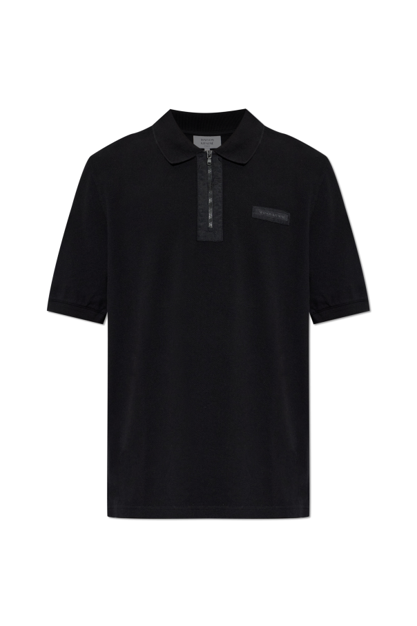 Polo with logo patch od Maison Kitsuné