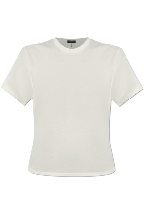 T-shirt with cashmere trim