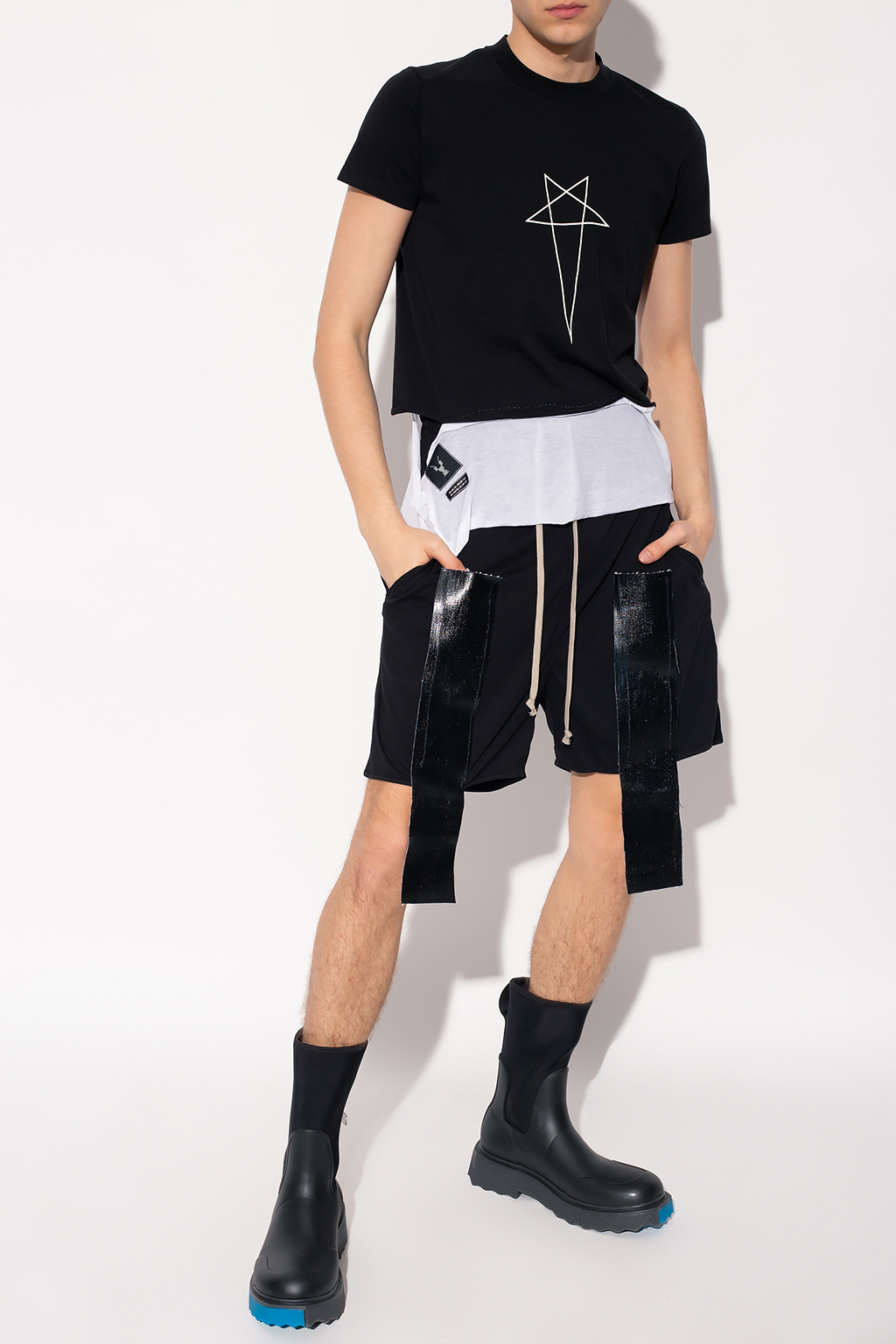 Any suggestions for tights/bottom layers like the ones under the shorts in  this fit? : r/Rickowens