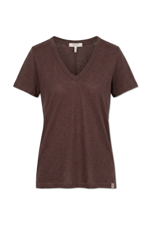 T-shirt z dekoltem w serek