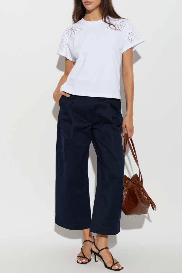 Rag & Bone T-Shirt mit Ajour-Abschluss