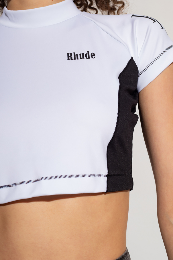 StclaircomoShops, Le géant du sportswear américain œuvre sur de nouveaux  projets, Rhude Cropped top with logo