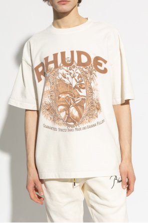 Rhude TEEN graphic-print pullover hoodie Red