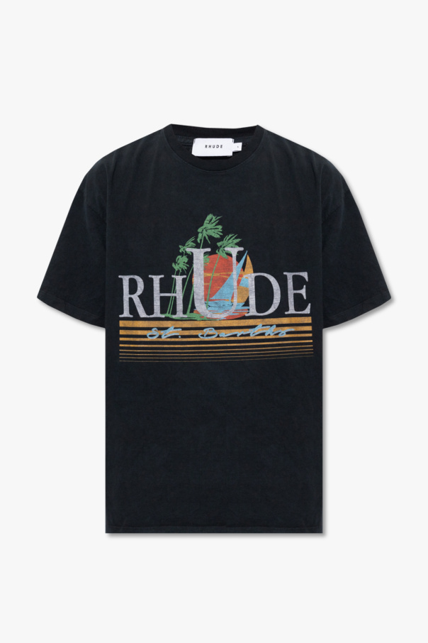 Rhude T-shirt a maniche corte con logo di