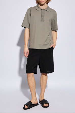 Man Modern Fit Stand Up Collar Long Sleeve Shirt od Lanvin