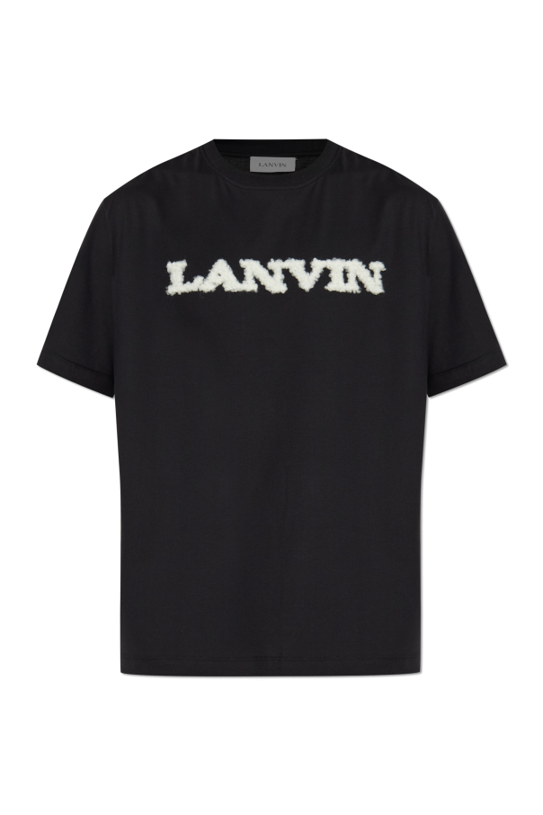 T-shirt with a logo in a special texture od Lanvin