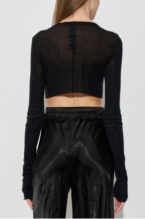 Rick Owens Kurzes Top mit langen Ärmeln
