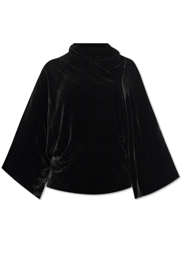 Rick Owens Velvet top with decorative neckline