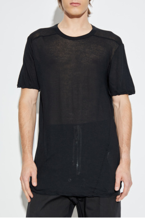 Rick Owens Camiseta de algodón con cuello redondo