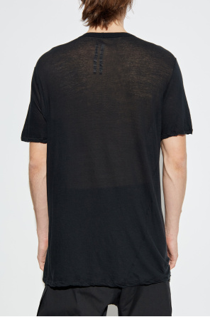 Rick Owens Camiseta de algodón con cuello redondo
