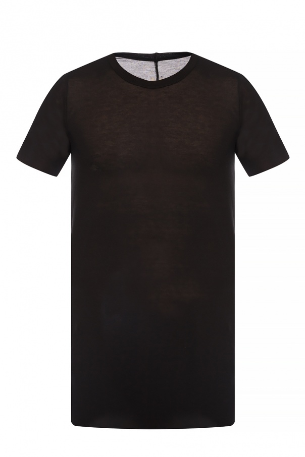 Rick Owens T-shirt Metal Letters con stampa Nero
