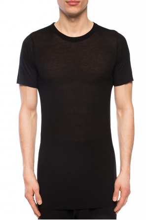 Rick Owens T-shirt Metal Letters con stampa Nero