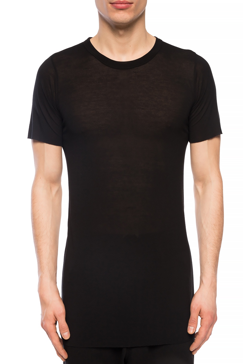 Rick Owens T-shirt with decorative topstitching