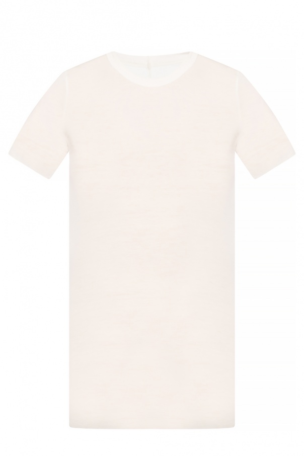 Rick Owens T-shirt appliqu with decorative topstitching