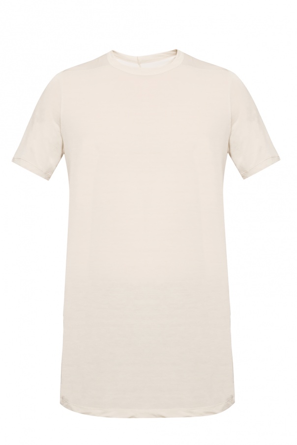 Rick Owens T-shirt Logo-Print with decorative topstitching