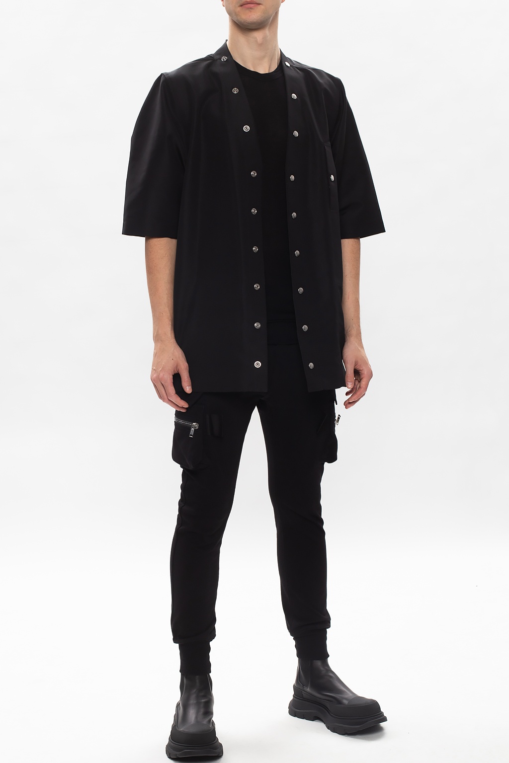 Rick Owens Siola contrasting-collar JACKET shirt