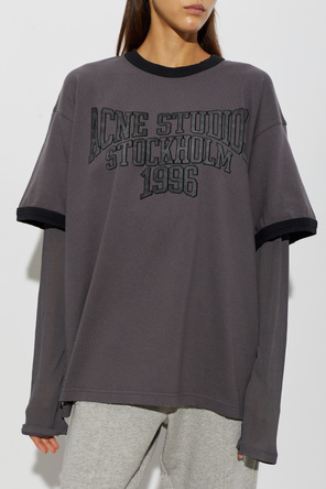 Acne Studios T-shirt de algodão de manga comprida