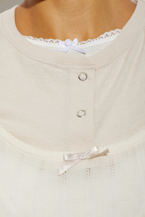 Acne Studios Top din bumbac cu mâneci lungi