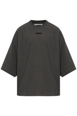 Cotton T-shirt with sewn-in logo