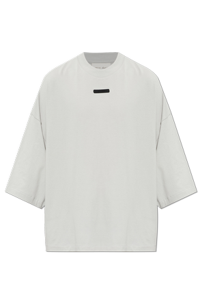 Cotton T-shirt with sewn-in logo