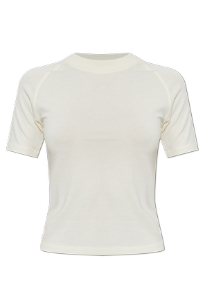 T-shirt de algodão com logótipo cosido