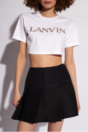 Lanvin Cropped T-shirt with logo