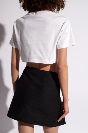 Lanvin Cropped T-shirt with logo