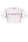 Lanvin Cropped T-shirt with logo