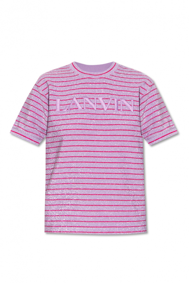 Lanvin Feathers T-shirt Met Korte Mouwen