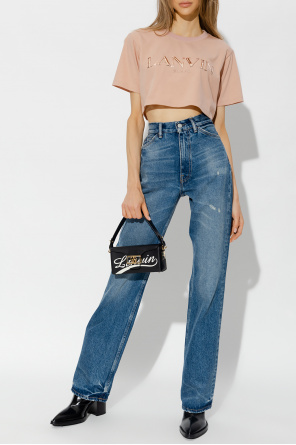Cropped t-shirt with logo od Lanvin