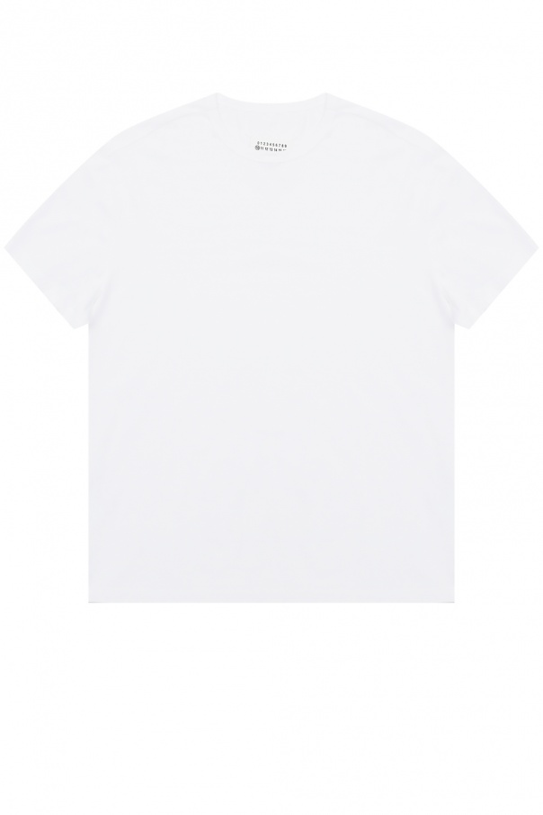 Maison Margiela T-shirt Blanc Avec Broderie Love Birds